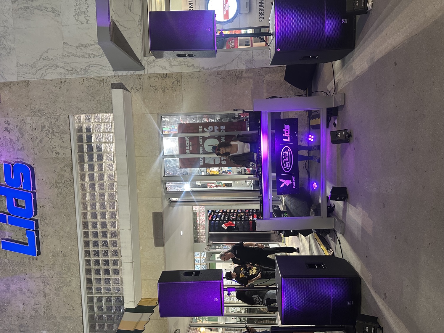 A custom LIDS activation DJ booth by REmixed Events