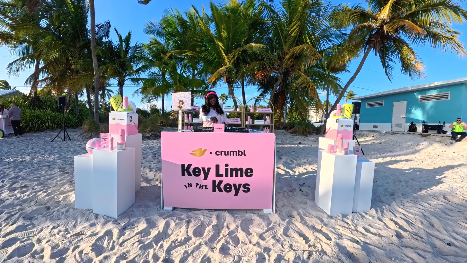 A beachside branded activation by REmixed Events