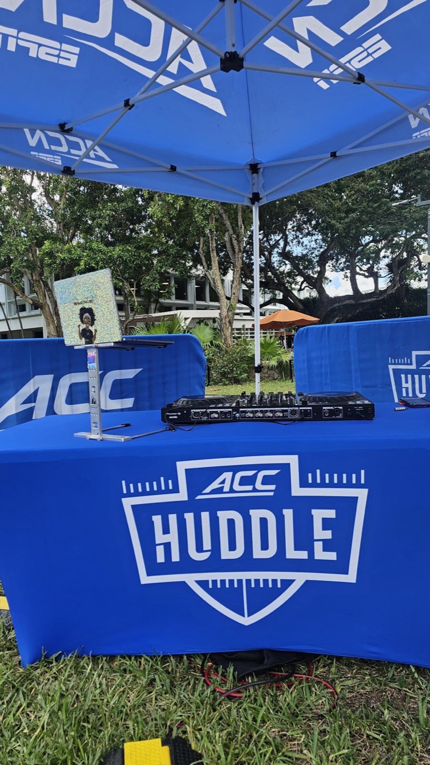 ACC branded activation tent by REmixed Events