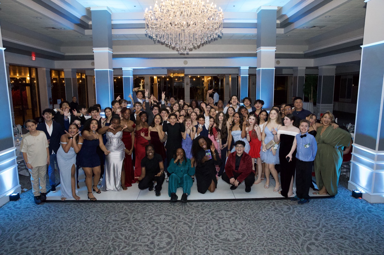 Packed prom dance floor at a South Florida celebration
